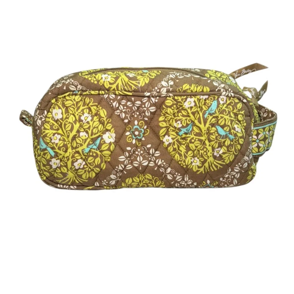 Vera Bradley Sittin In A Tree Quilted Cosmetic Travel Bag EUC - Picture 2 of 5